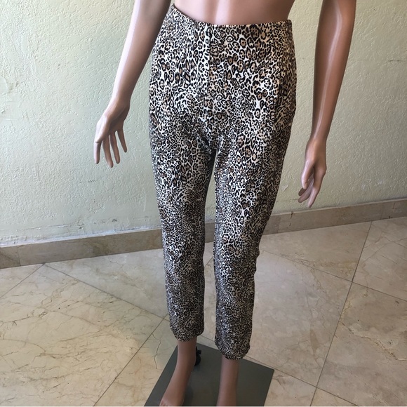 Chico’s Brown Animal Print Leopard Stretchy Waist Leggings Pants Women’s Size XS - Picture 5 of 16